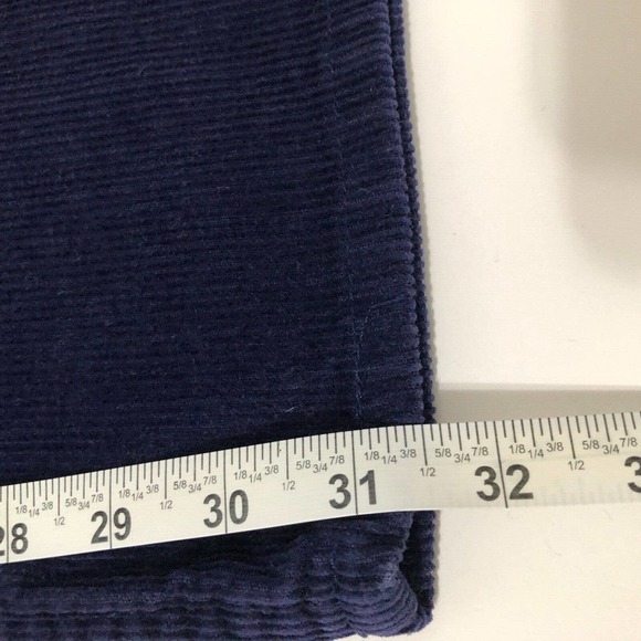 Sears Vintage Womens Size 12 Navy Blue Corduroy Pants 26" Waist Bootcut Boho - Picture 7 of 11